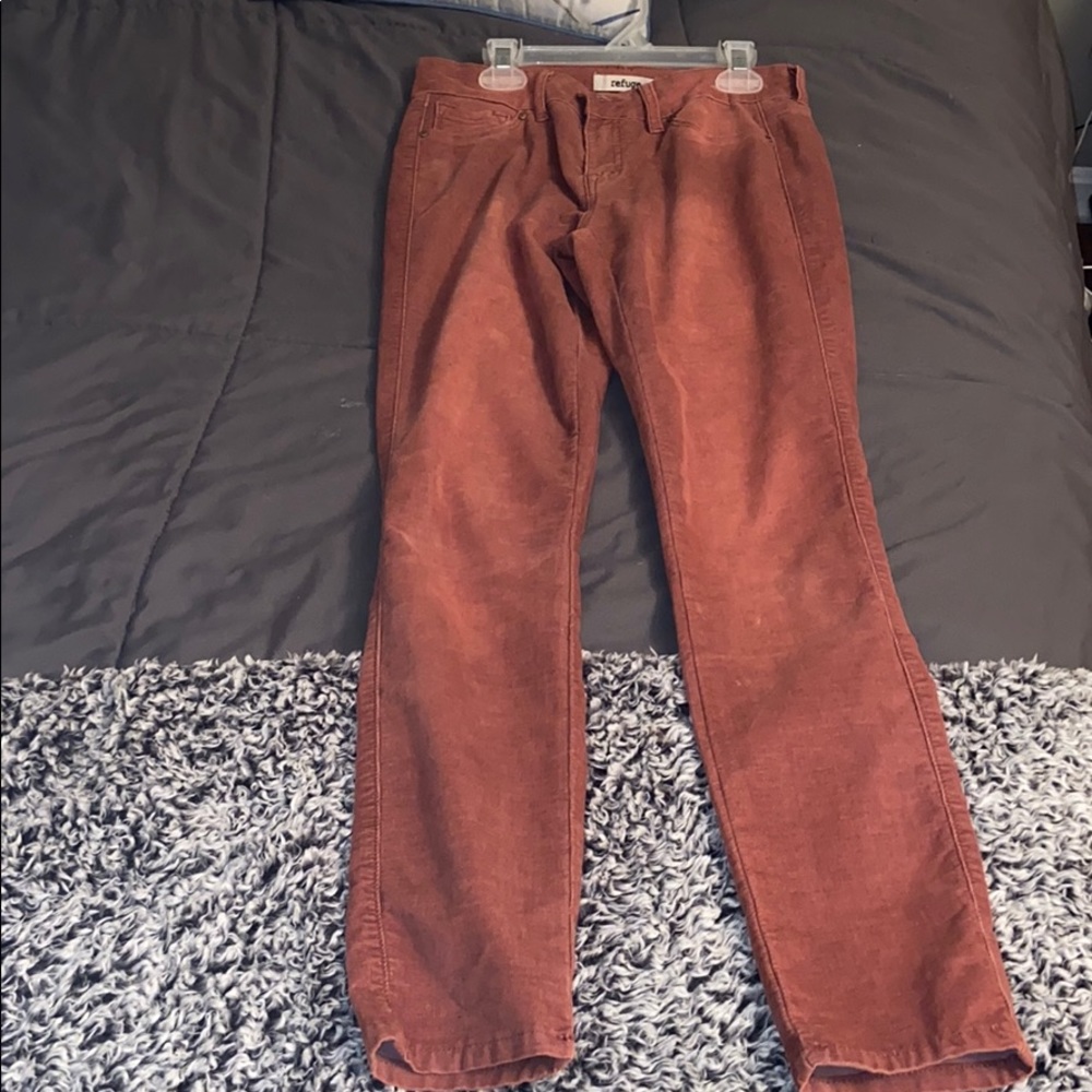 Velvet/Suede Rusty Peach Pants